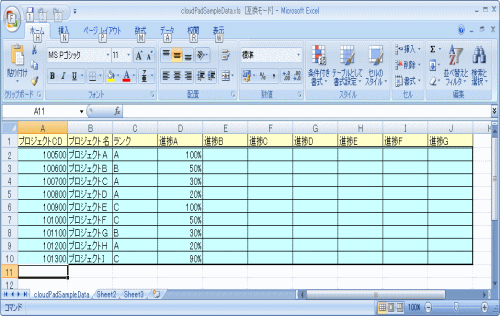 クラウド・データベース・Excel